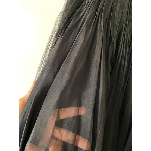 Ralph Lauren Purple Label Sylvia Tulle MaxiSkirt sz 2 black silk organza formal - Picture 5 of 17